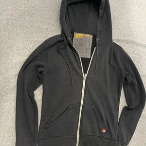 Aviator Nation Charcoal Hoodie with Logo Patch